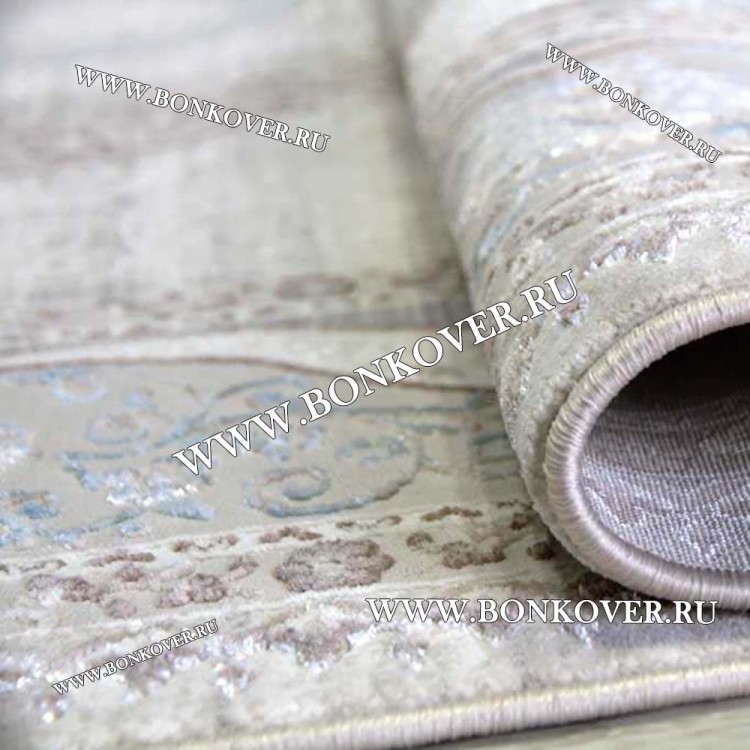 Ковер Турция Для Гостиной Дизайн 92 Серый с Голубым